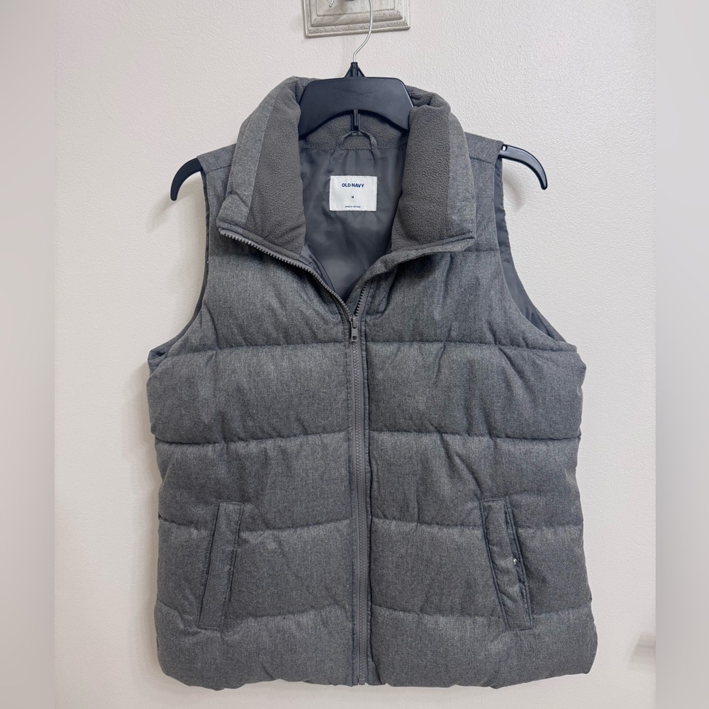 Old Navy Charcoal Quilted Vest